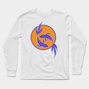 Koi fish silhouettes Long Sleeve T-Shirt